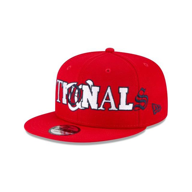 MLB Washington Nationals Mixed Font 9Fifty Snapback (ENQ3243) - Red New Era Caps